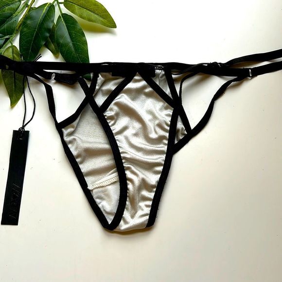 Widow Other - House of Widow Silver Cage Slinky Spandex Undies Underwear Sz L